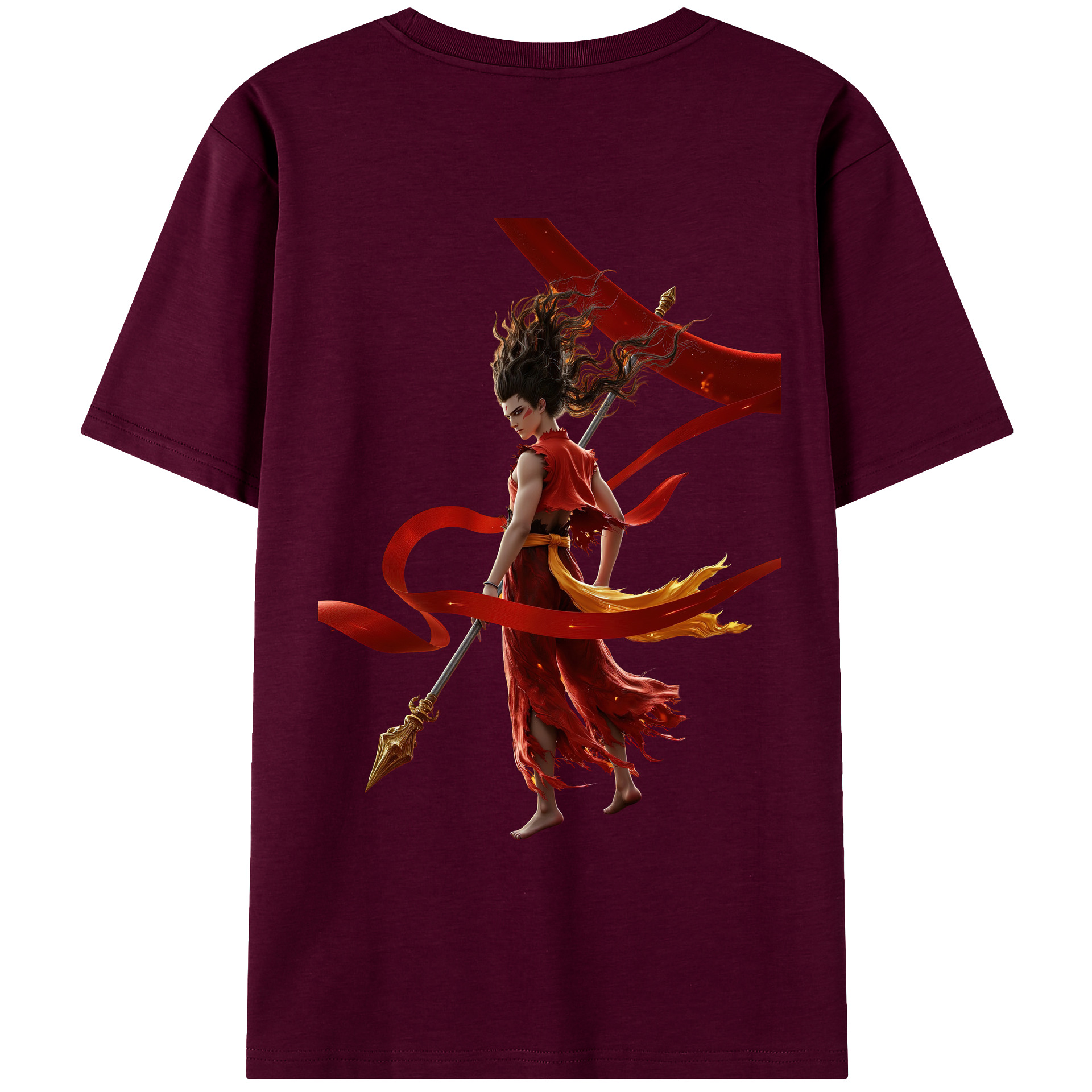 （画像用） Ne Zha 2 ナタ 魔童の大暴れ レディース半袖Tシャツ(バックプリント)